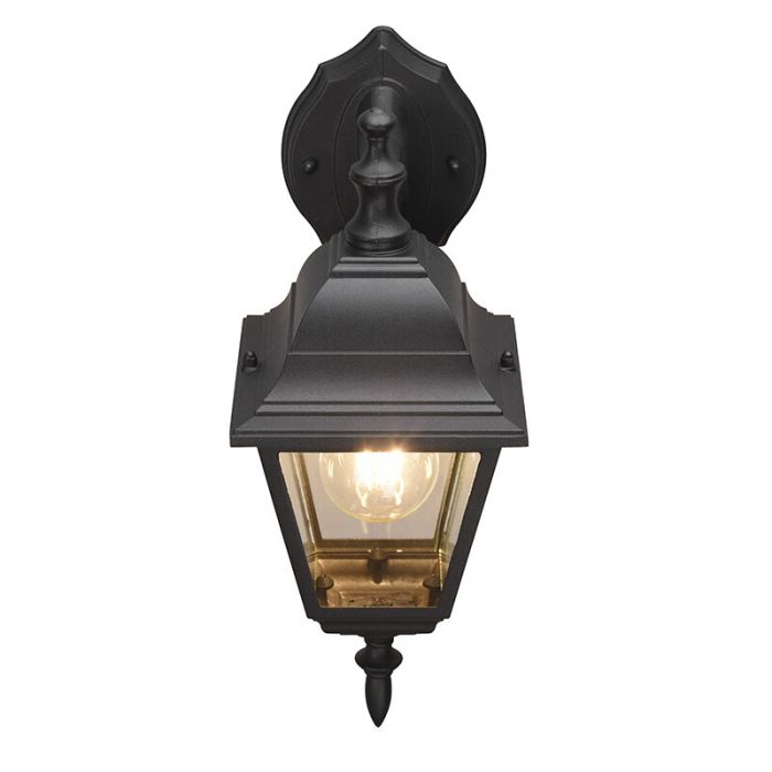 Czarna lampa zewnętrzna klasyczna, Lavina, IP44