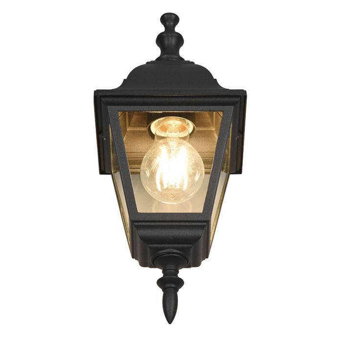Czarna lampa zewnętrzna klasyczna, Lavina, IP44