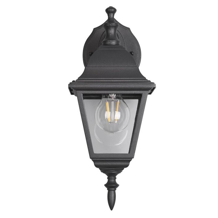Czarna lampa zewnętrzna klasyczna, Lavina, IP44
