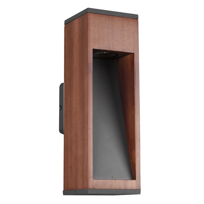 Drewniana lampa zewnętrzna brązowa, Tiziana, IP44