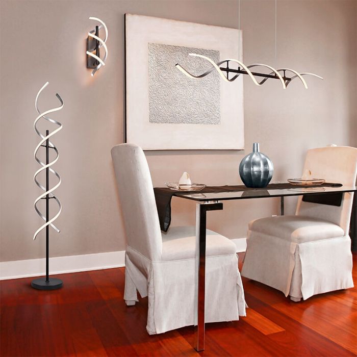 Chromowany kinkiet design, Sylvian, 22W, regulowana ciepła do zimnej bieli LED, ściemniana w 3 krokach
