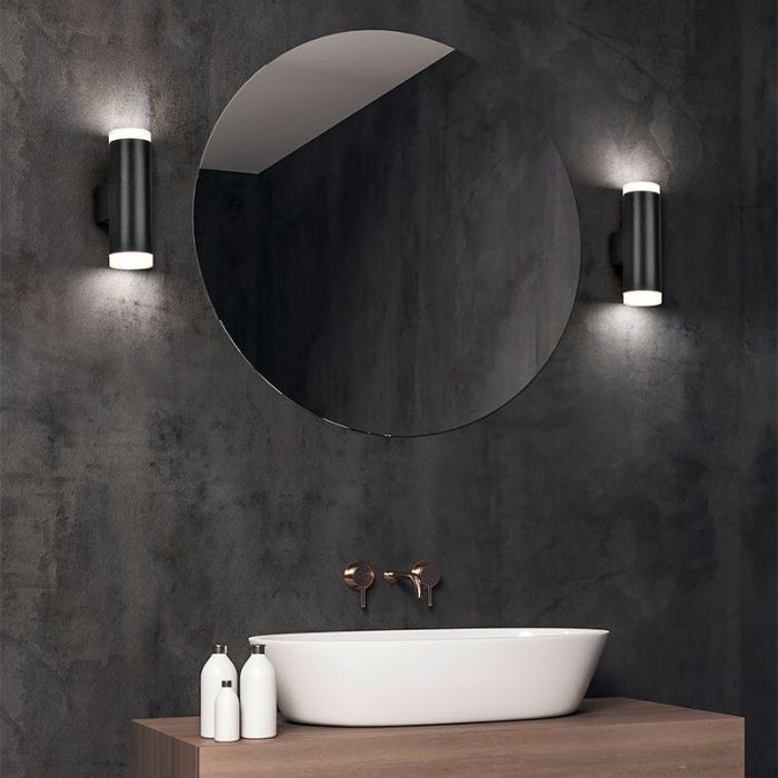Czarny kinkiet łazienkowy nowoczesny, Spjald, 4W, 3000K LED, IP44