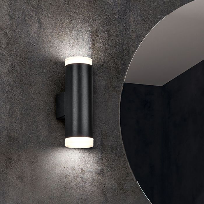 Czarny kinkiet łazienkowy nowoczesny, Spjald, 4W, 3000K LED, IP44