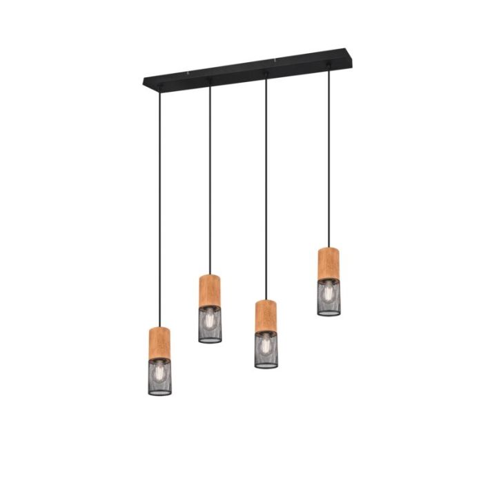 Czarna lampa wisząca nad stół do jadalni vintage, Jessica