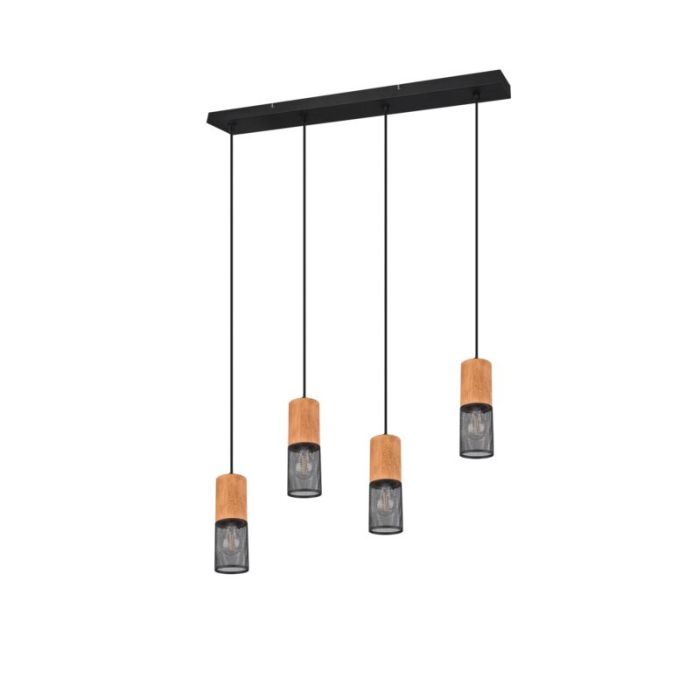Czarna lampa wisząca nad stół do jadalni vintage, Jessica