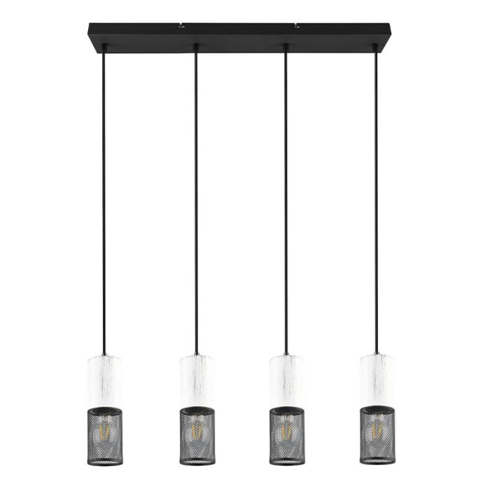 Czarna lampa wisząca vintage, Marjet