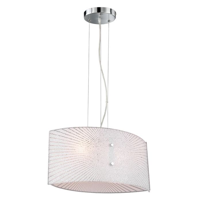 Chromowana lampa wisząca nad stół do jadalni metalowa, Quinten