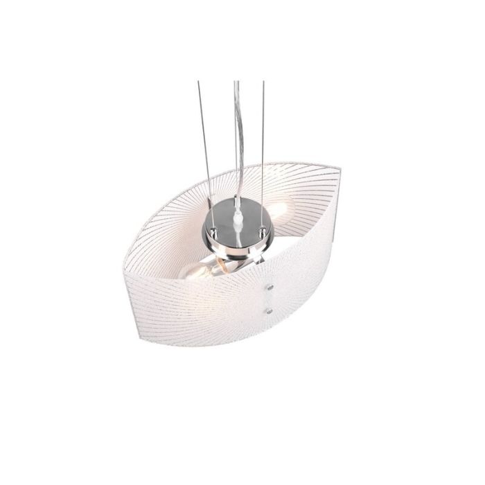 Chromowana lampa wisząca nad stół do jadalni metalowa, Quinten