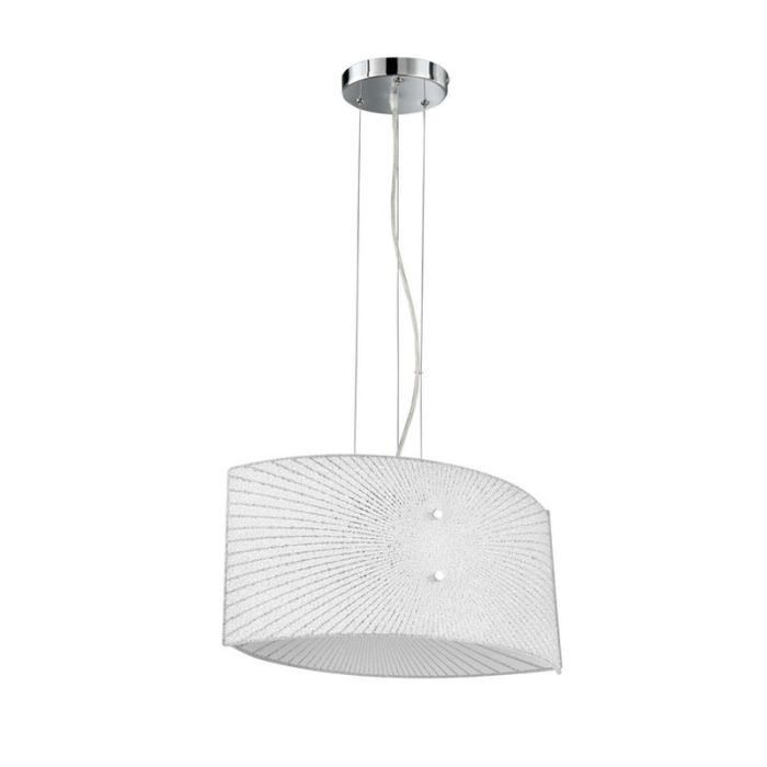 Chromowana lampa wisząca nad stół do jadalni metalowa, Quinten