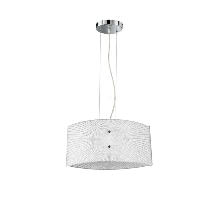 Chromowana lampa wisząca nad stół do jadalni metalowa, Quinten