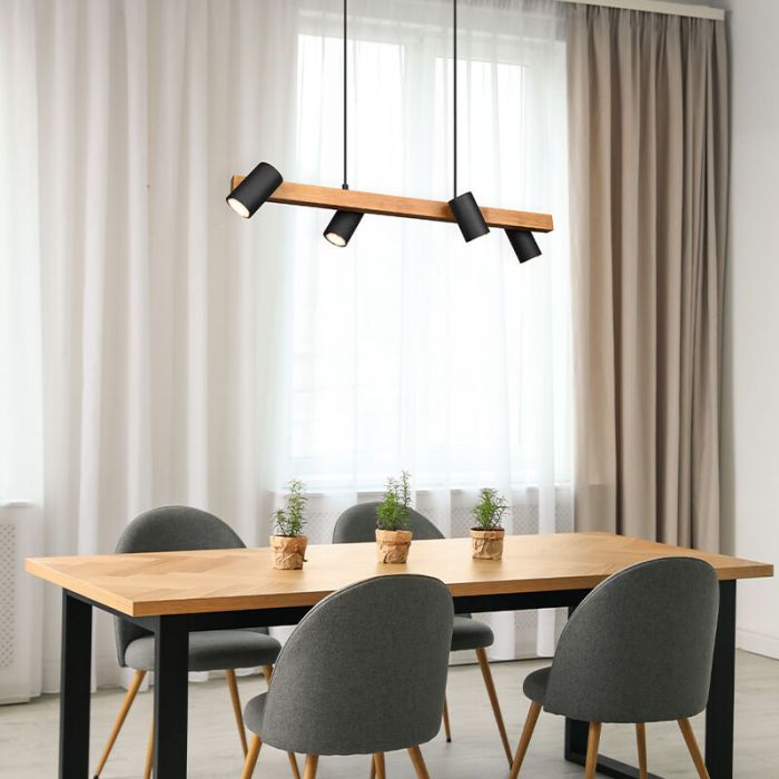 Czarna lampa wisząca nowoczesna, Kaso