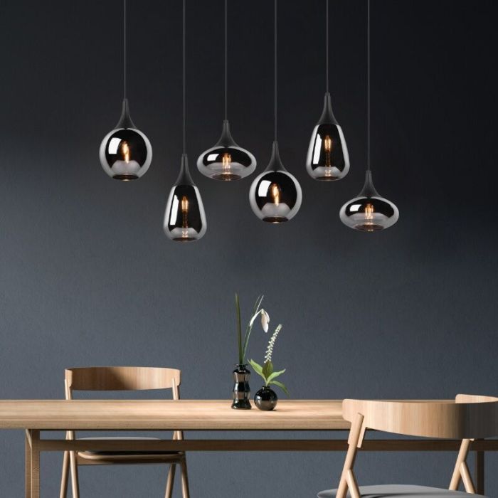 Czarna lampa wisząca design, Sybren