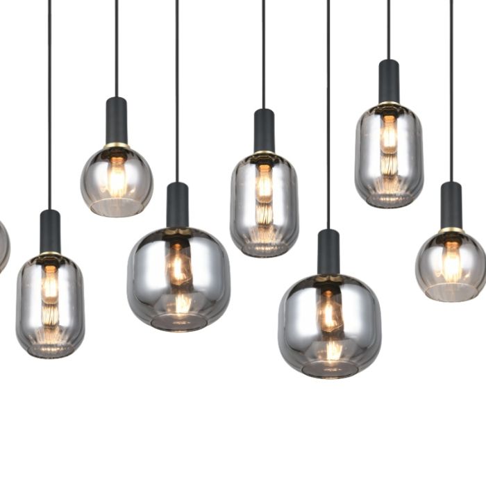 Szara lampa wisząca design, Nurullah