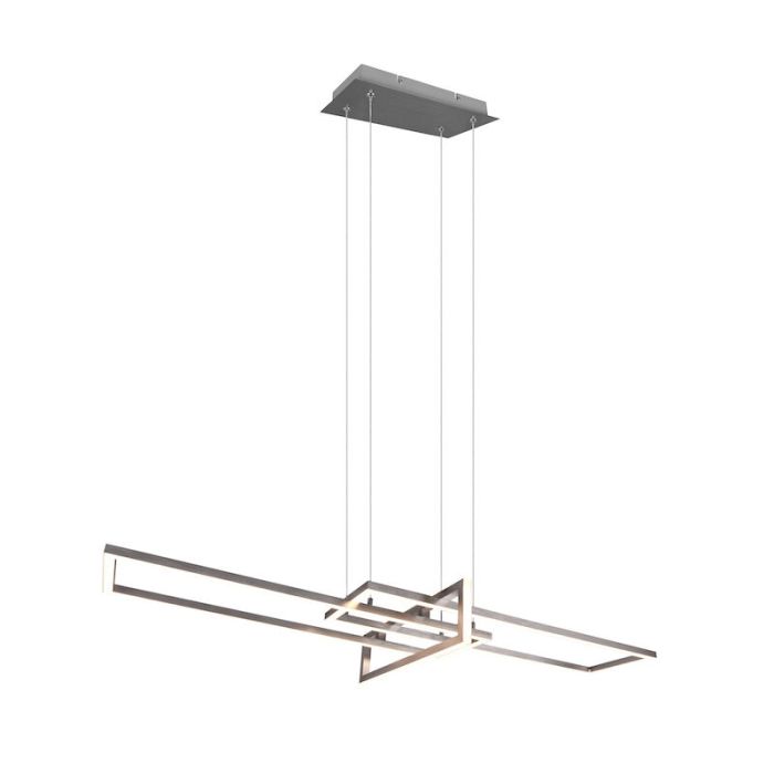 Niklowa lampa wisząca nowoczesna, Hatun, 34W, 3000K LED