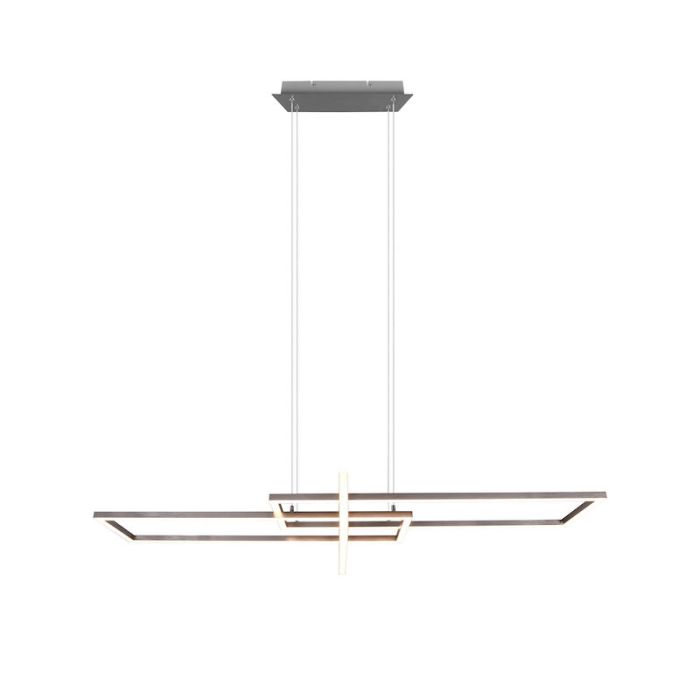 Niklowa lampa wisząca nowoczesna, Hatun, 34W, 3000K LED