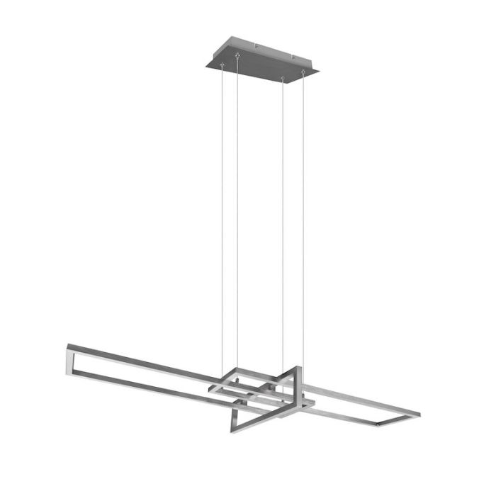 Niklowa lampa wisząca nowoczesna, Hatun, 34W, 3000K LED