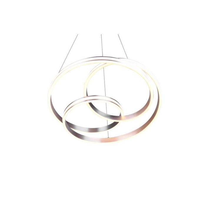 Niklowa lampa wisząca nowoczesna, Elyse, 60W, regulowany kolor LED