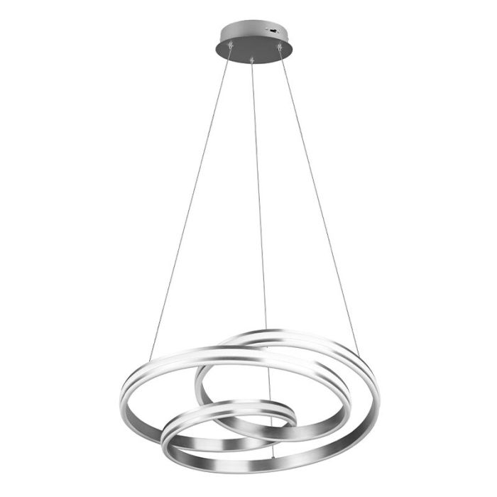 Niklowa lampa wisząca nowoczesna, Elyse, 60W, regulowany kolor LED