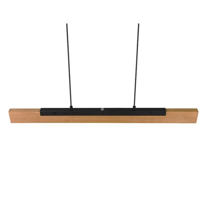 Drewniana lampa wisząca brązowa, Neville, 25W, 3000K LED, ściemniana w 3 krokach