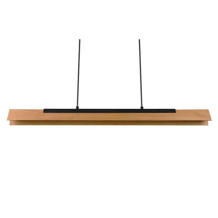 Drewniana lampa wisząca brązowa, Neville, 25W, 3000K LED, ściemniana w 3 krokach