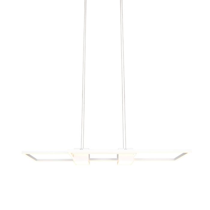 Biała lampa wisząca design, Sohaib, 37W, regulowana ciepła do zimnej bieli LED, ściemniana w 3 krokach
