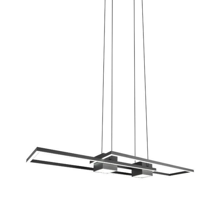 Czarna lampa wisząca design, Sohaib, 37W, regulowana ciepła do zimnej bieli LED, ściemniana w 3 krokach