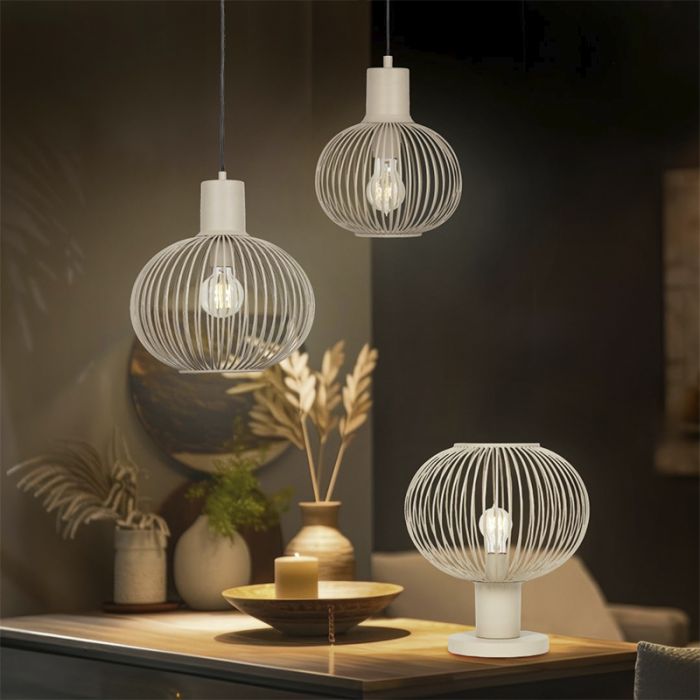Beżowa lampa wisząca industrialna, Gjalt