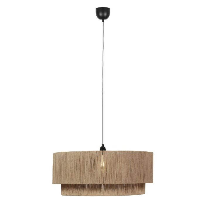 Beżowa lampa wisząca nad stół do jadalni rustykalna, Rinus