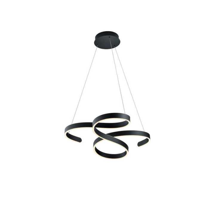 Antracytowa lampa wisząca nowoczesna, Davu, 52W, 3000K LED