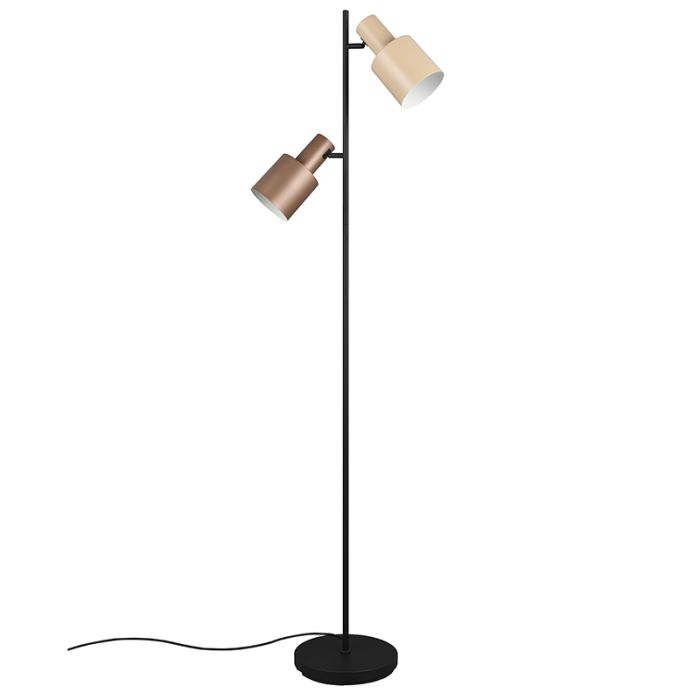 Wielokolorowa lampa stojąca metalowa, Amila, z przełącznik