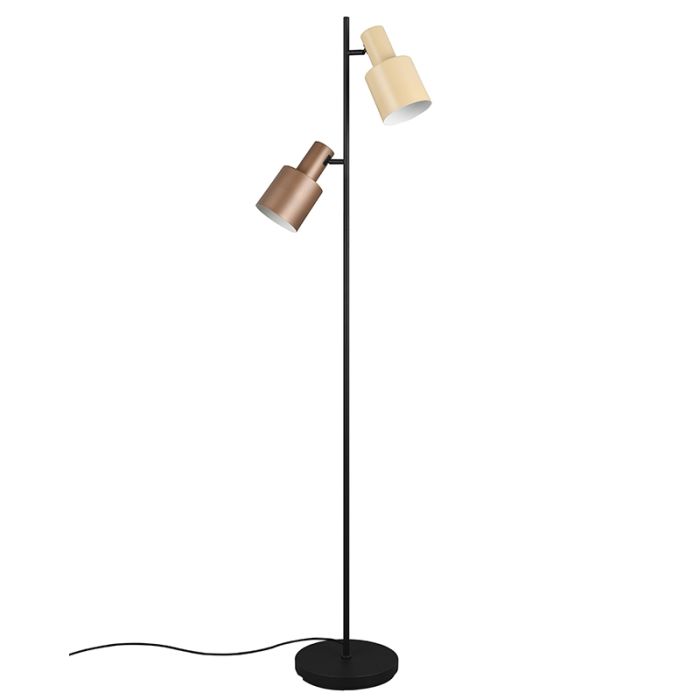 Wielokolorowa lampa stojąca metalowa, Amila, z przełącznik