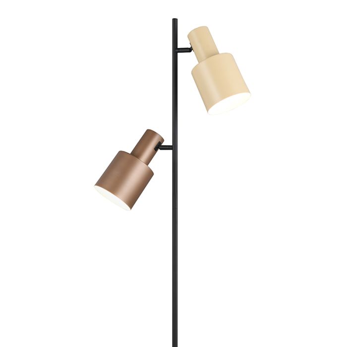 Wielokolorowa lampa stojąca metalowa, Amila, z przełącznik