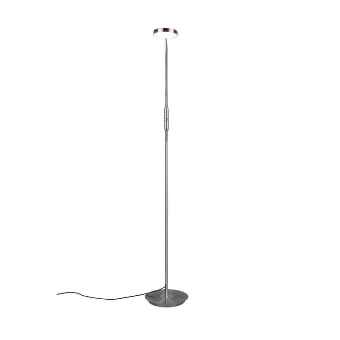 Niklowa lampa stojąca łukowa nowoczesna, Bilge, 12W, regulowany kolor LED, z przełącznik