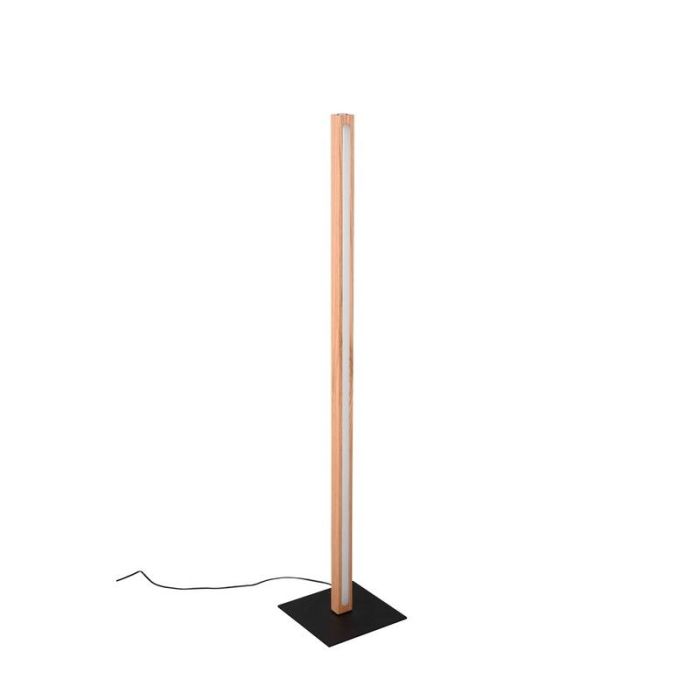 Drewniana lampa do czytania stojąca, Kelley, 20W, 3000K LED, z przełącznik