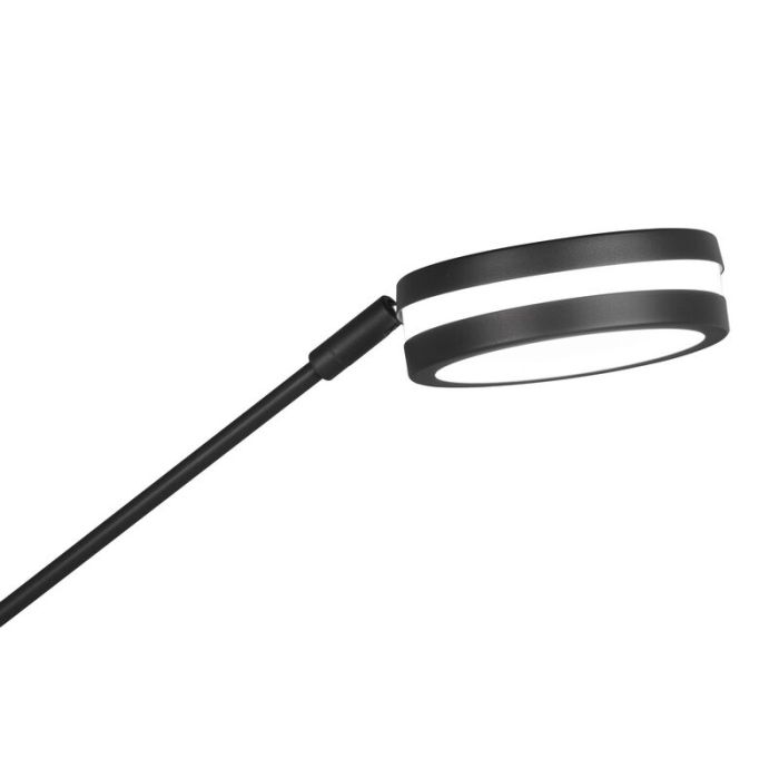 Antracytowa lampa do czytania stojąca nowoczesna, Marjon, 35W, regulowana ciepła do zimnej bieli LED, z dotykowy ściemniacz