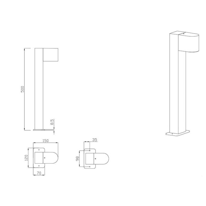 Antracytowa lampa zewnętrzna nowoczesna, Laurien, IP44