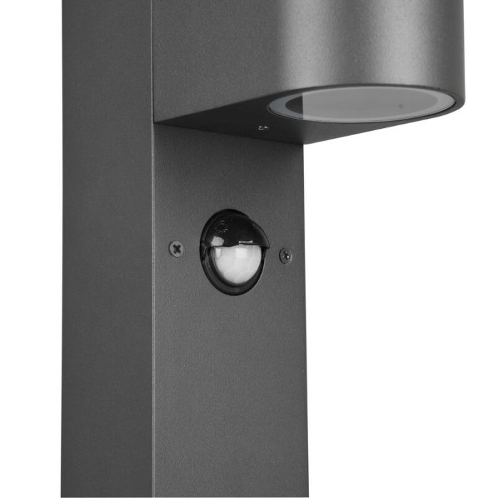 Antracytowa lampa podłogowa zewnętrzna z czujnikiem ruchu nowoczesna, Laurien, IP44