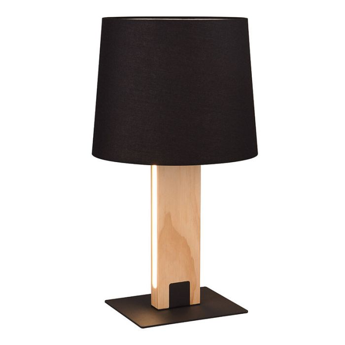 Czarna lampa stołowa nowoczesna, Radia, z przełącznik