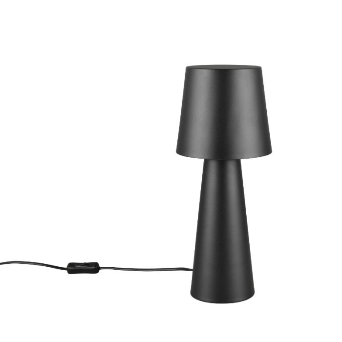 Czarna lampa stołowa nowoczesna, Lillyam, z przełącznik