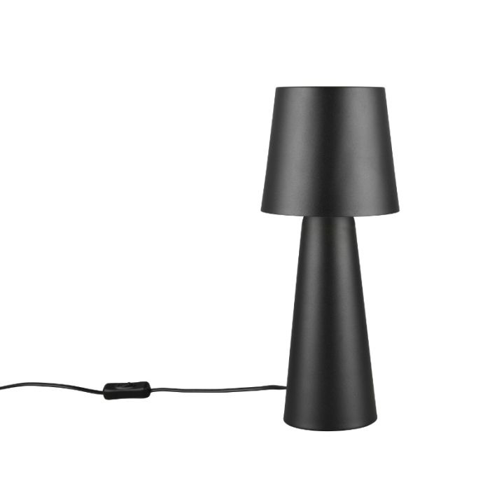 Czarna lampa stołowa nowoczesna, Lillyam, z przełącznik