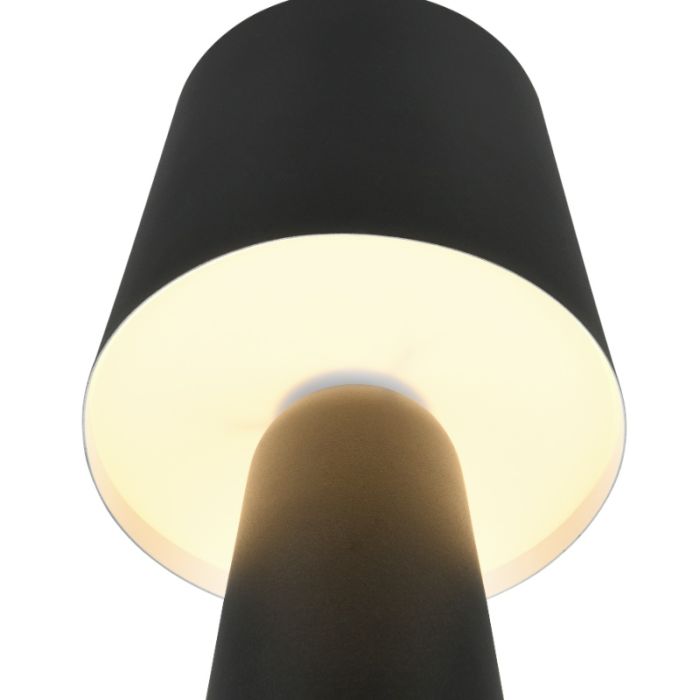 Czarna lampa stołowa nowoczesna, Lillyam, z przełącznik