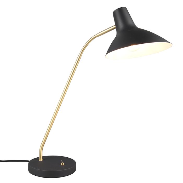 Czarna lampa biurkowa klasyczna, Merit