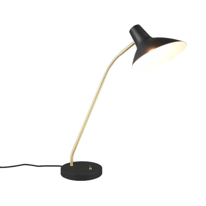 Czarna lampa biurkowa klasyczna, Merit