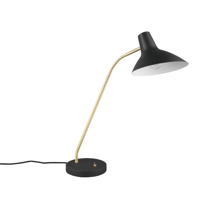 Czarna lampa biurkowa klasyczna, Merit