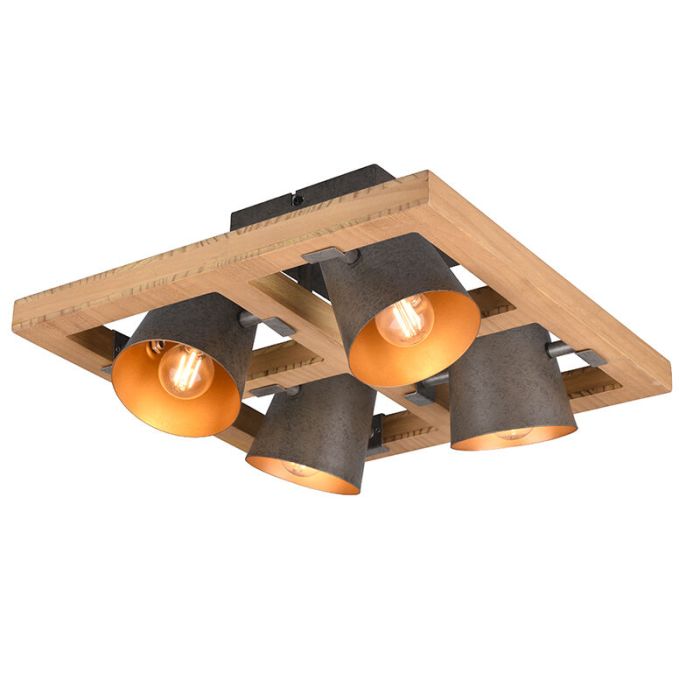 Niklowy plafon sufitowy vintage, Keira