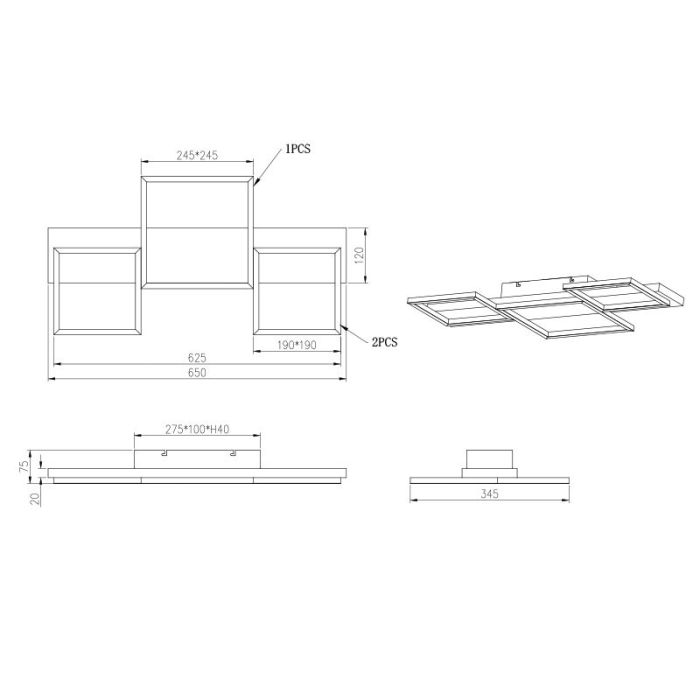 Drewniany plafon sufitowy brązowy, Justian, 30W, 3000K LED, ściemniana w 3 krokach