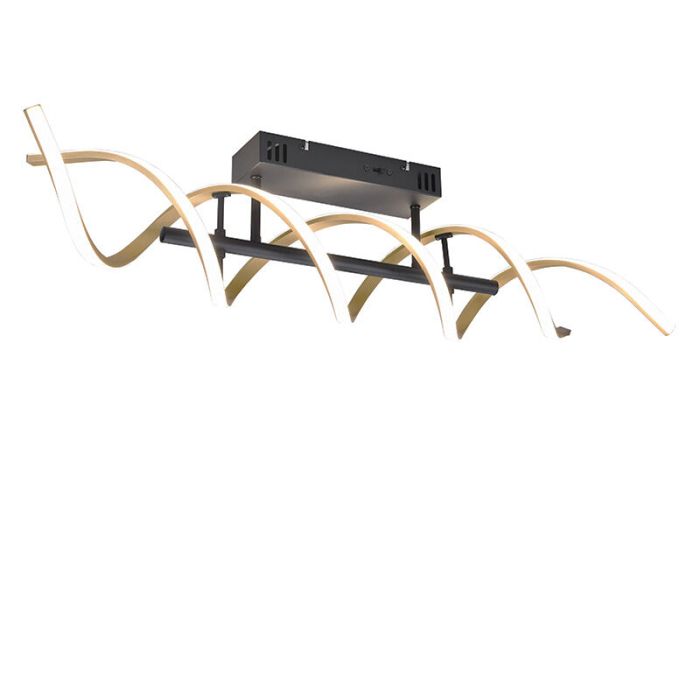 Mosiądz lampa sufitowa design, Sylvian, 41W, regulowana ciepła do zimnej bieli LED, ściemniana w 3 krokach