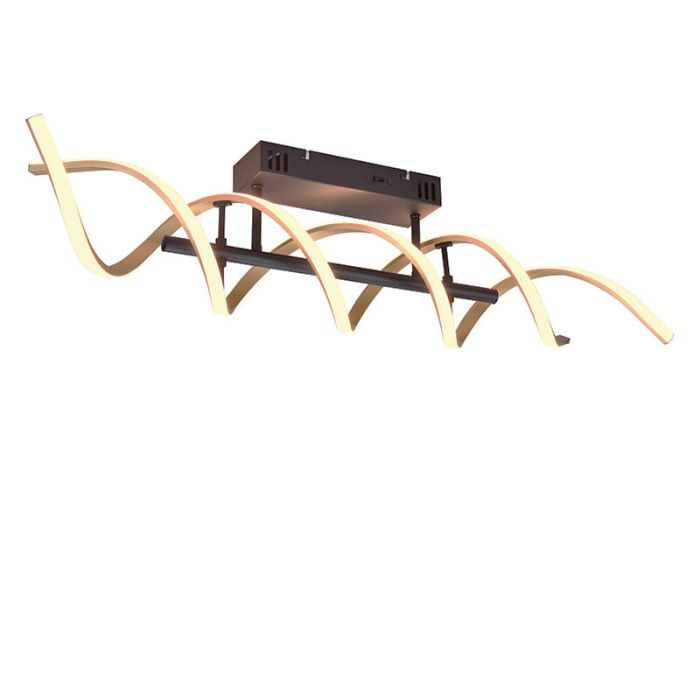 Mosiądz lampa sufitowa design, Sylvian, 41W, regulowana ciepła do zimnej bieli LED, ściemniana w 3 krokach