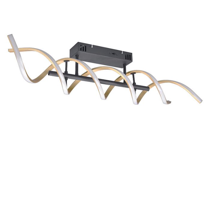 Mosiądz lampa sufitowa design, Sylvian, 41W, regulowana ciepła do zimnej bieli LED, ściemniana w 3 krokach