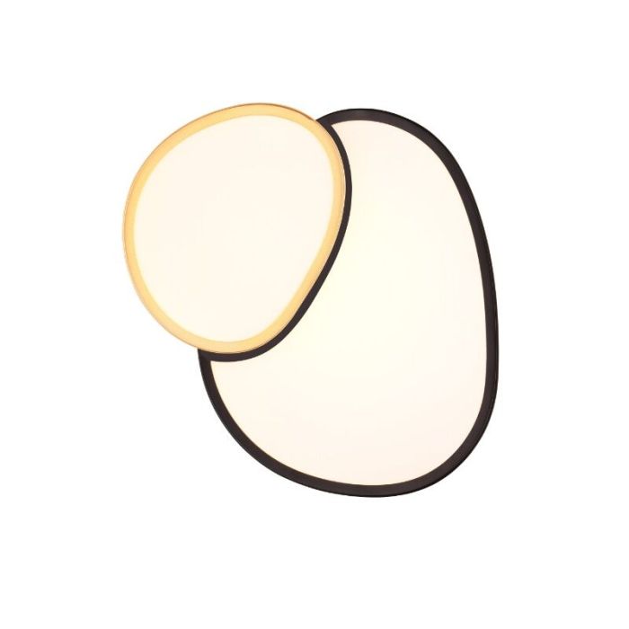 Złota lampa sufitowa metalowa, Merwin, 21W, regulowana ciepła do zimnej bieli LED, z pilot